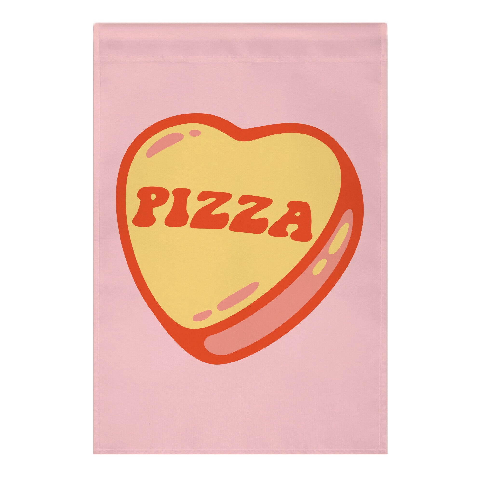 Pizza Candy Heart Garden Flag